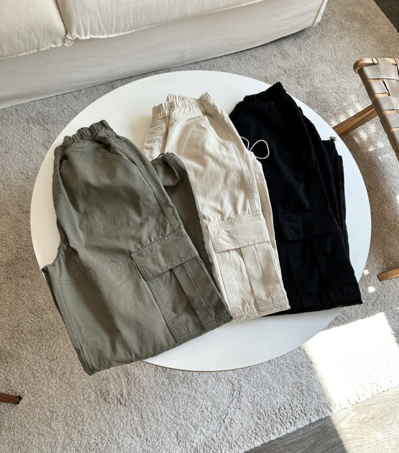 Purej - Korean Junior Fashion - #toddlerclothing - Cotton Cargo Pants