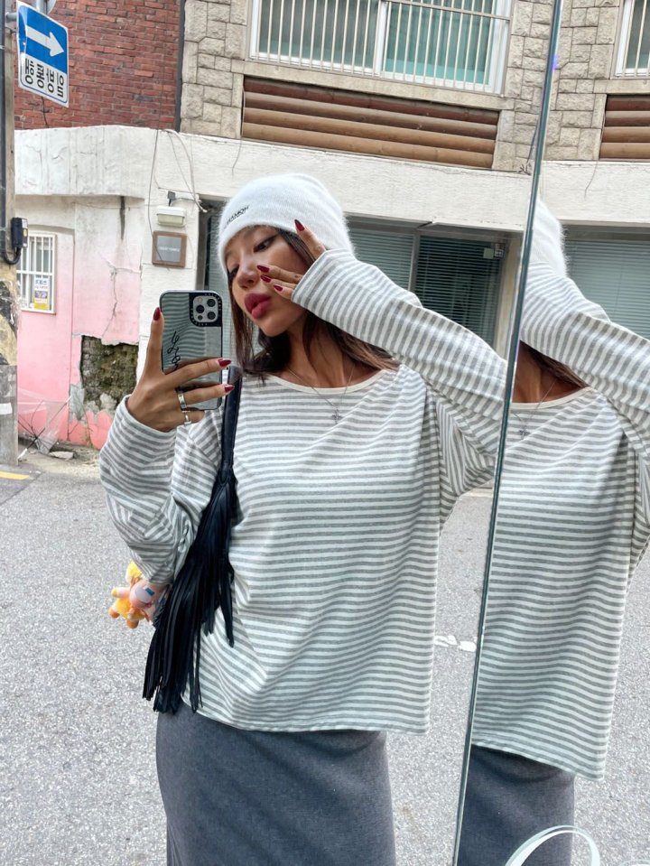 Queensmade - Korean Women Fashion - #womensfashion - Boxy Long Tee - 4