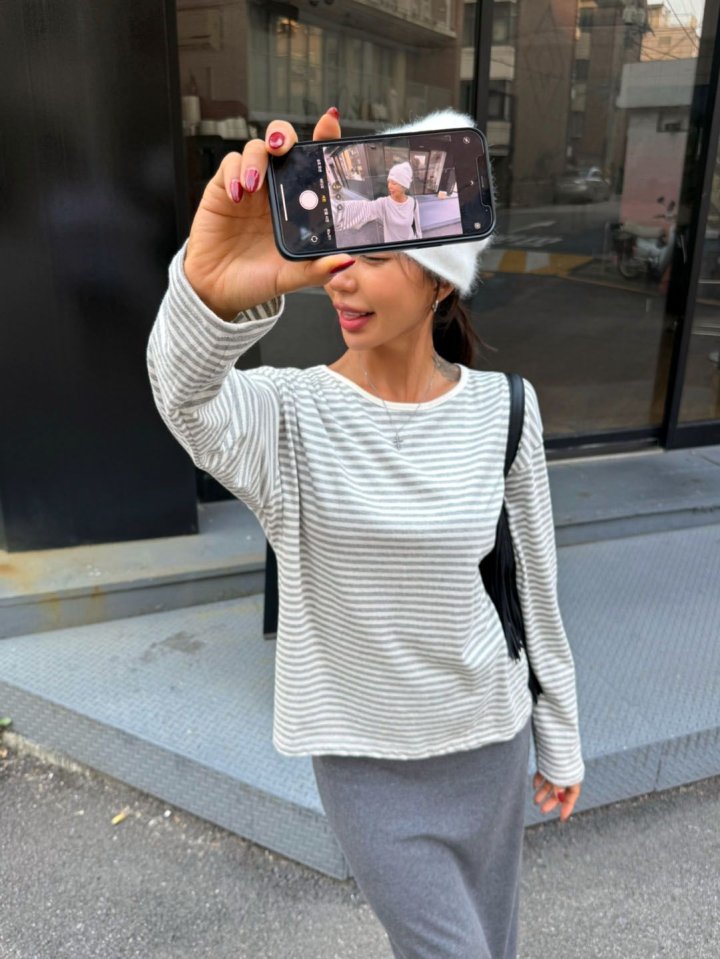 Queensmade - Korean Women Fashion - #momslook - Boxy Long Tee - 6