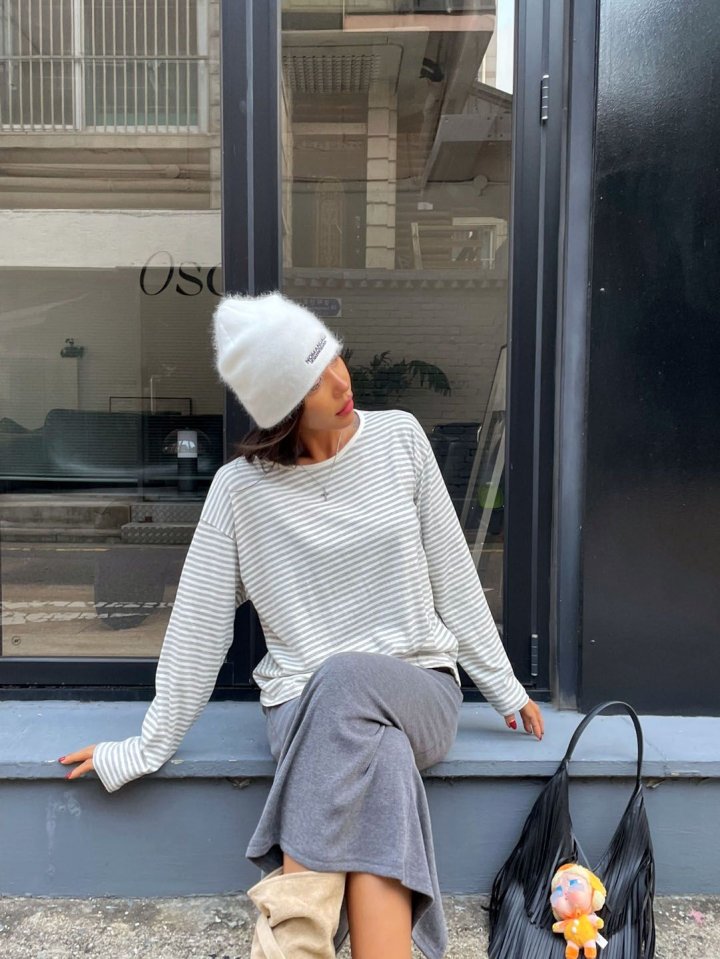 Queensmade - Korean Women Fashion - #momslook - Boxy Long Tee - 7