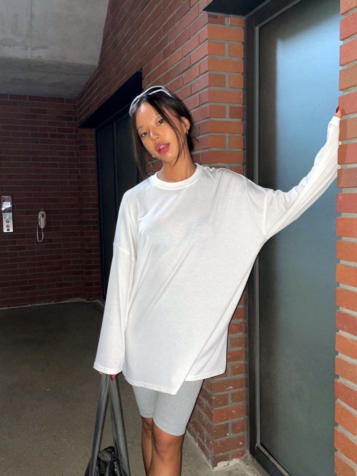 Queensmade - Korean Women Fashion - #momslook - Boxy Fleece Long Tee