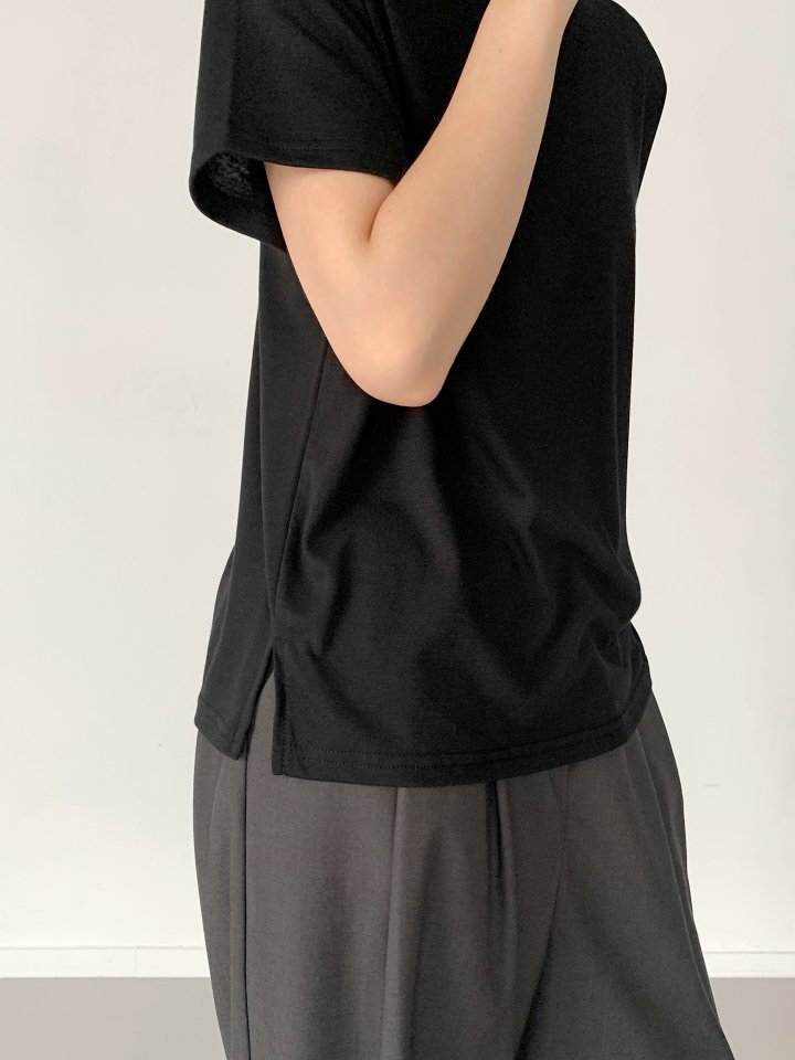 Queensmade - Korean Women Fashion - #momslook - Mock Neck Tee - 3