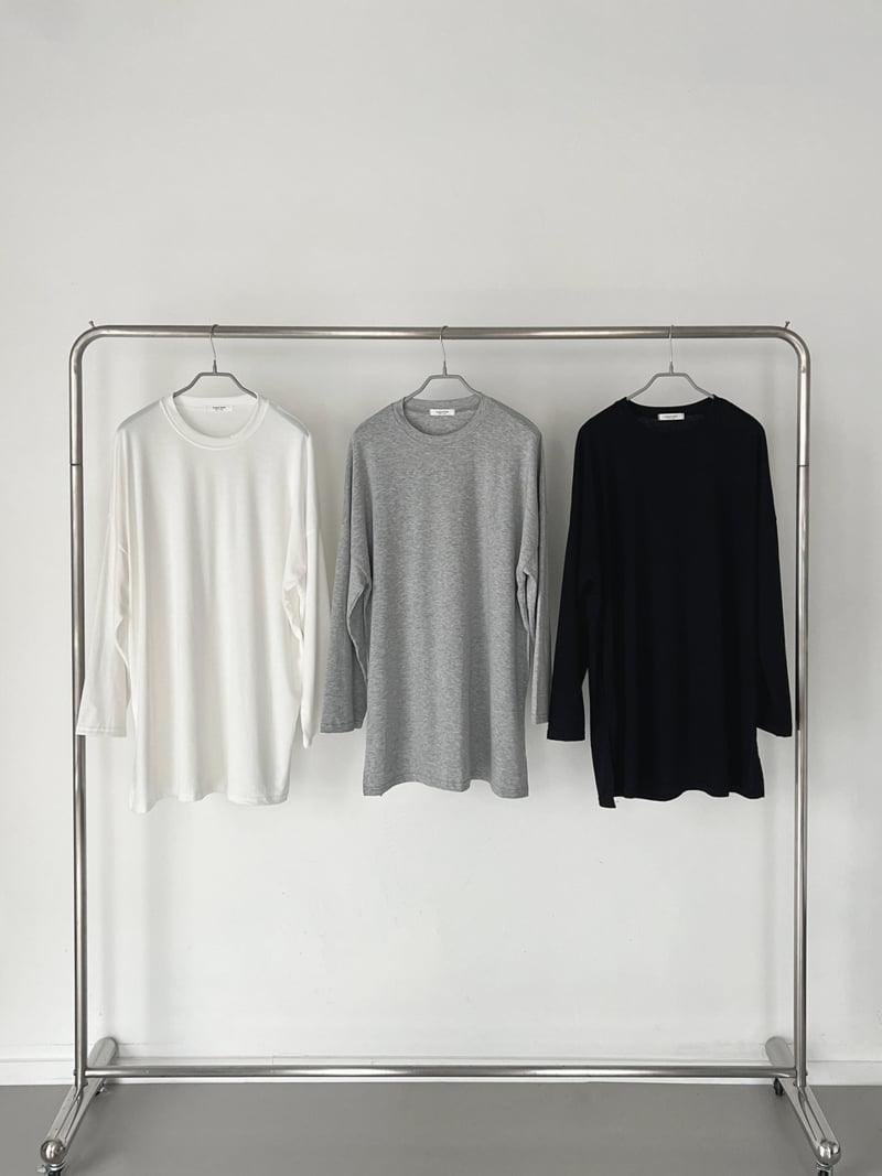 Queensmade - Korean Women Fashion - #momslook - Boxy Long Tee - 12