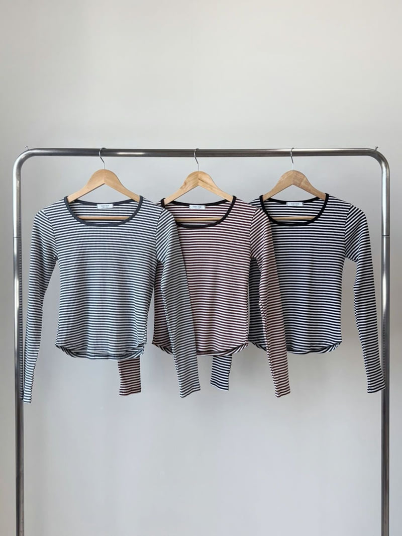Queensmade - Korean Women Fashion - #momslook - Tommy Stripe Tee - 12