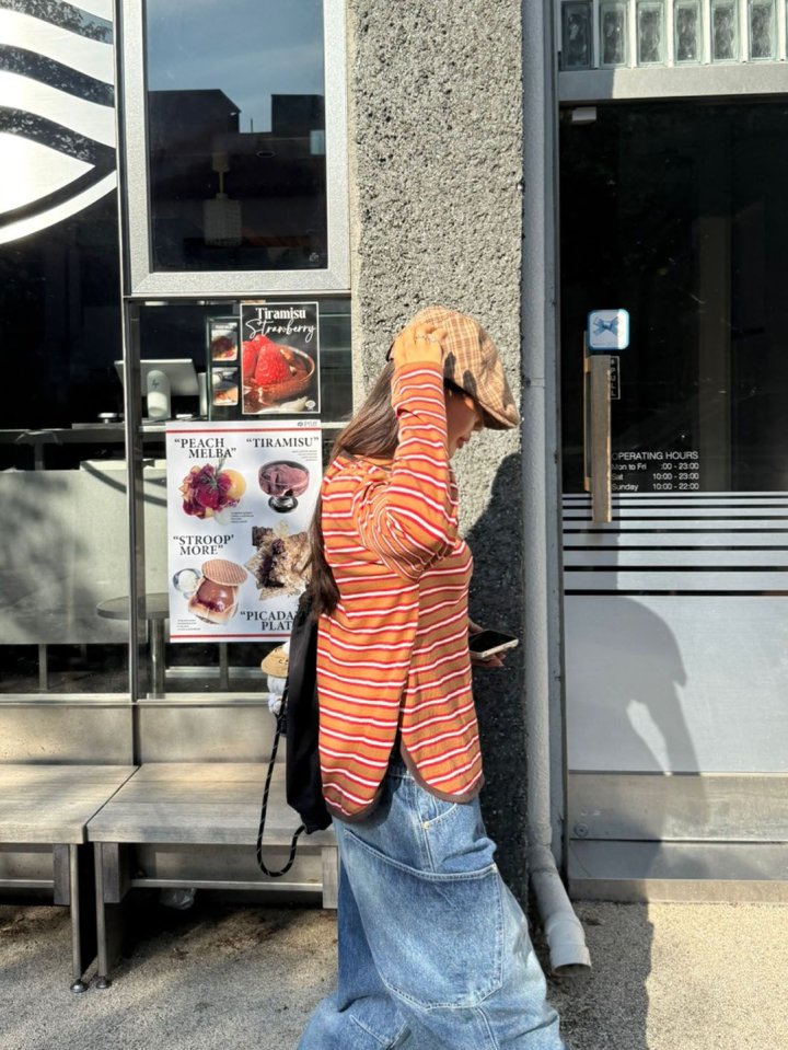Queensmade - Korean Women Fashion - #momslook - Liz Stripe Tee - 11
