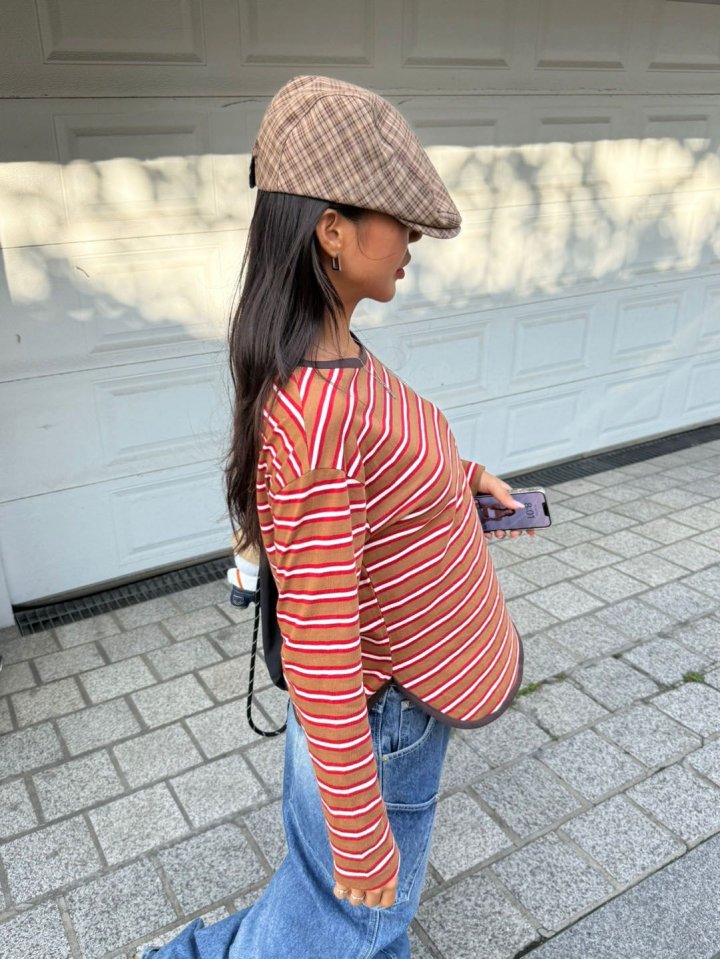 Queensmade - Korean Women Fashion - #momslook - Liz Stripe Tee - 9