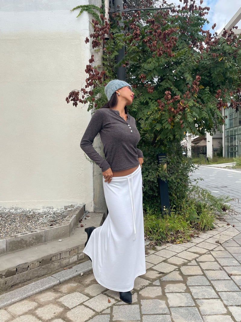 Queensmade - Korean Women Fashion - #momslook - Mélange Ribbed Top - 3