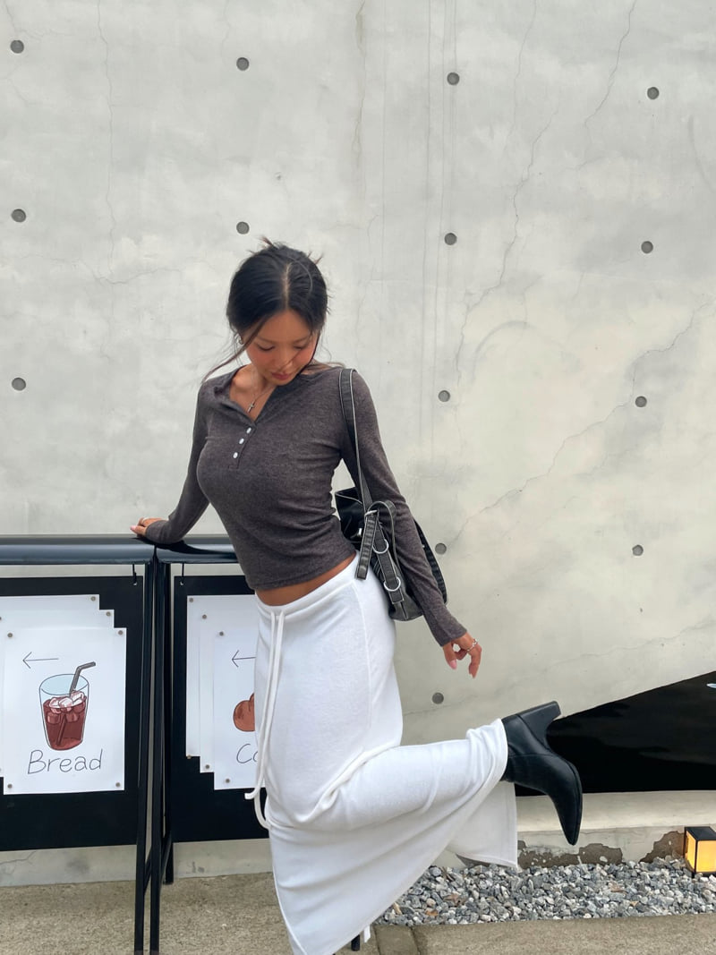 Queensmade - Korean Women Fashion - #momslook - Mélange Ribbed Top - 9