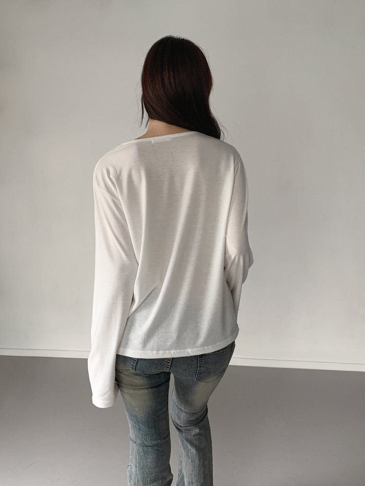 Queensmade - Korean Women Fashion - #restrostyle - Line Daily Tee - 8