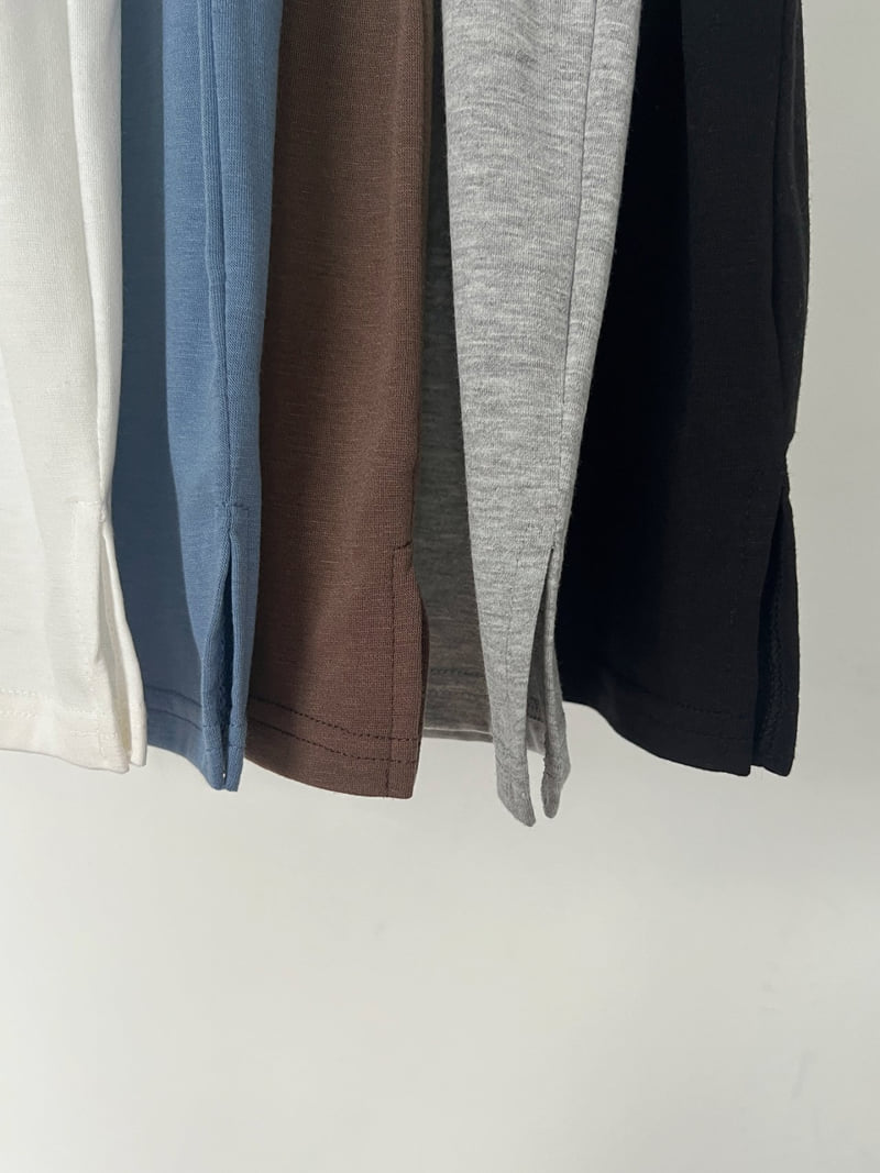 Queensmade - Korean Women Fashion - #romanticstyle - Mock Neck Tee - 10