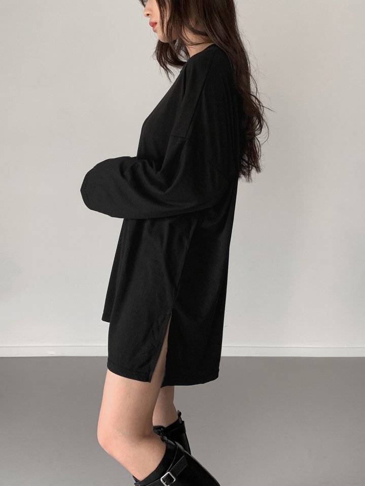 Queensmade - Korean Women Fashion - #romanticstyle - Boxy Long Tee - 8