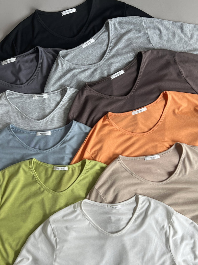 Queensmade - Korean Women Fashion - #shopsmall - Line Daily Tee - 10