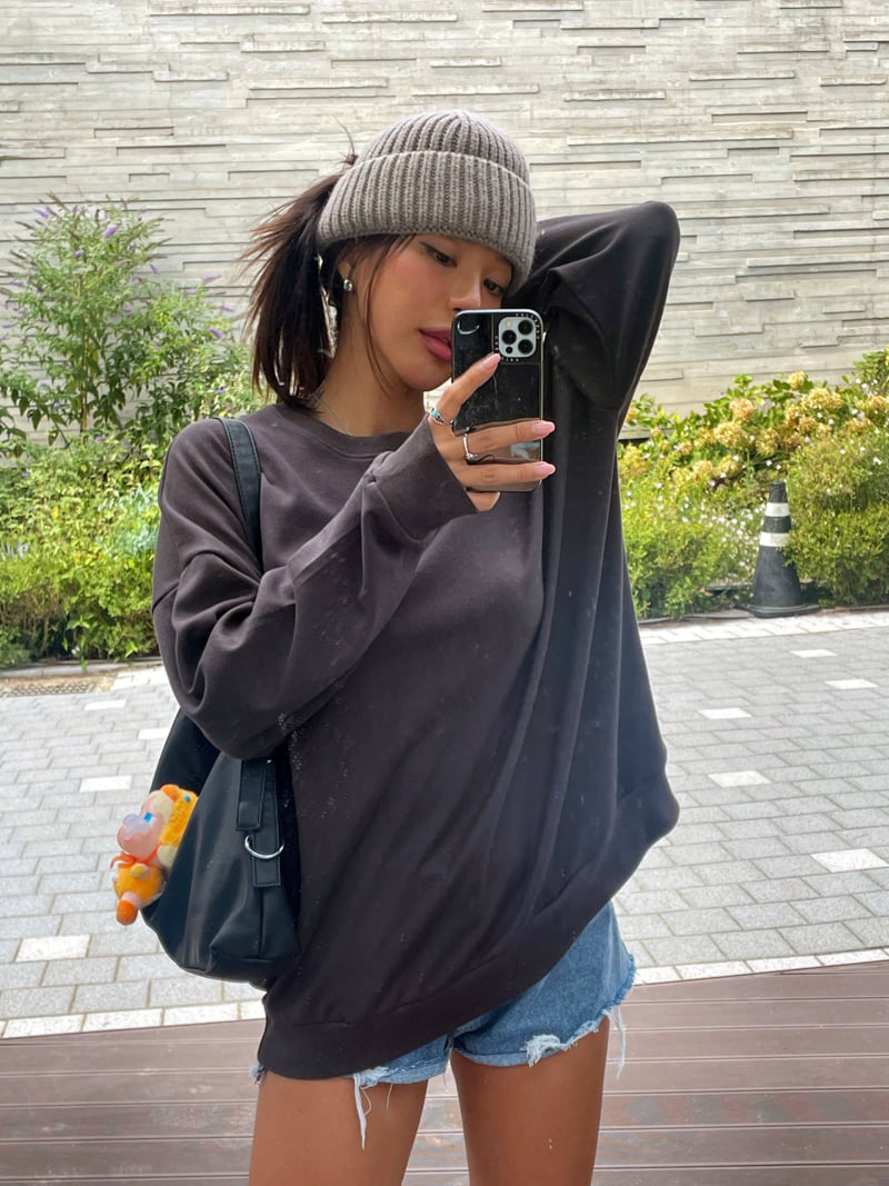 Queensmade - Korean Women Fashion - #shopsmall - Gram Boxy Sweatshirt