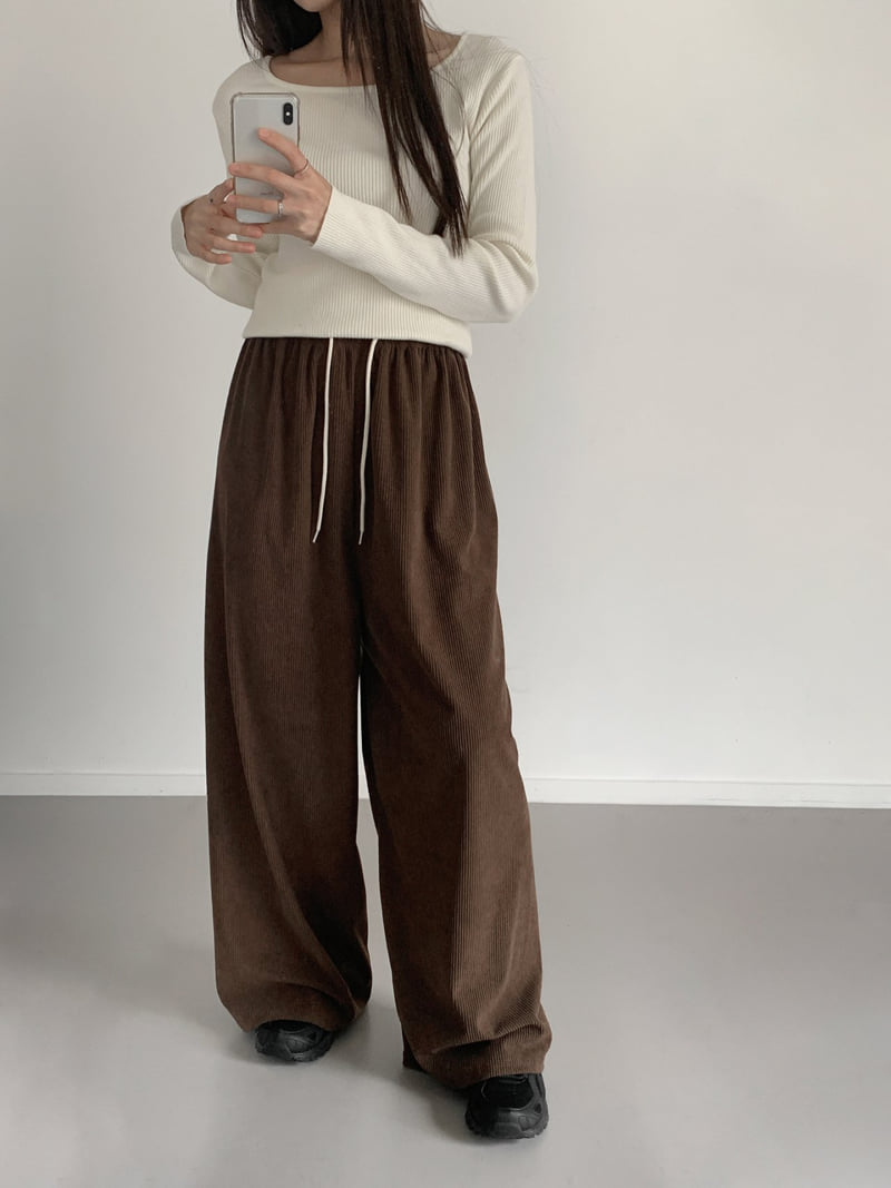 Queensmade - Korean Women Fashion - #thatsdarling - Ribbed Pants - 6