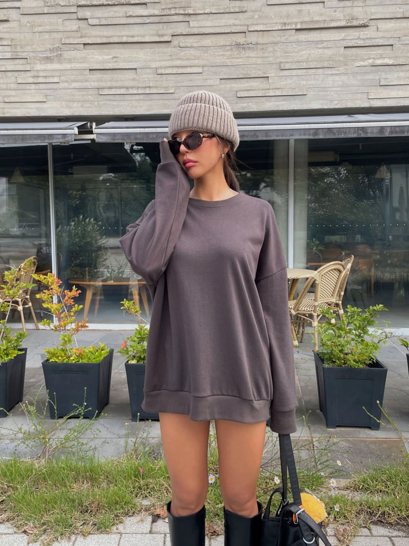 Queensmade - Korean Women Fashion - #thelittlethings - Gram Boxy Sweatshirt - 3