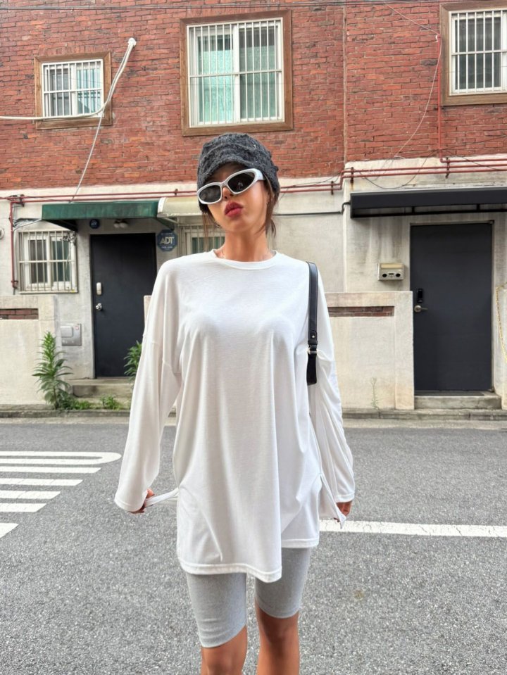 Queensmade - Korean Women Fashion - #vintageinspired - Boxy Fleece Long Tee - 7