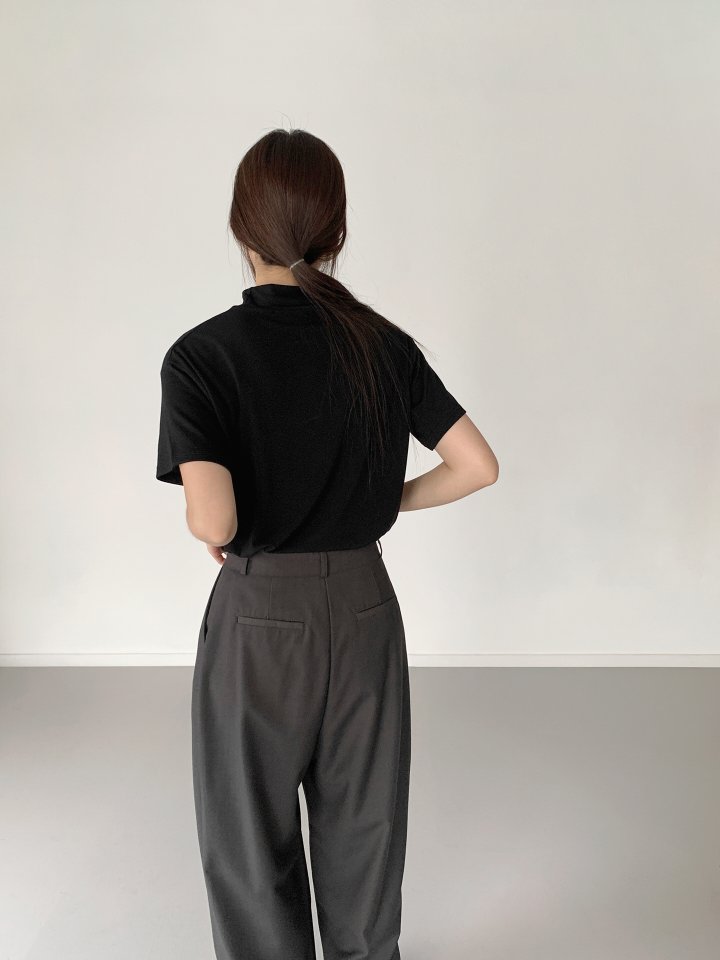 Queensmade - Korean Women Fashion - #vintageinspired - Mock Neck Tee - 6