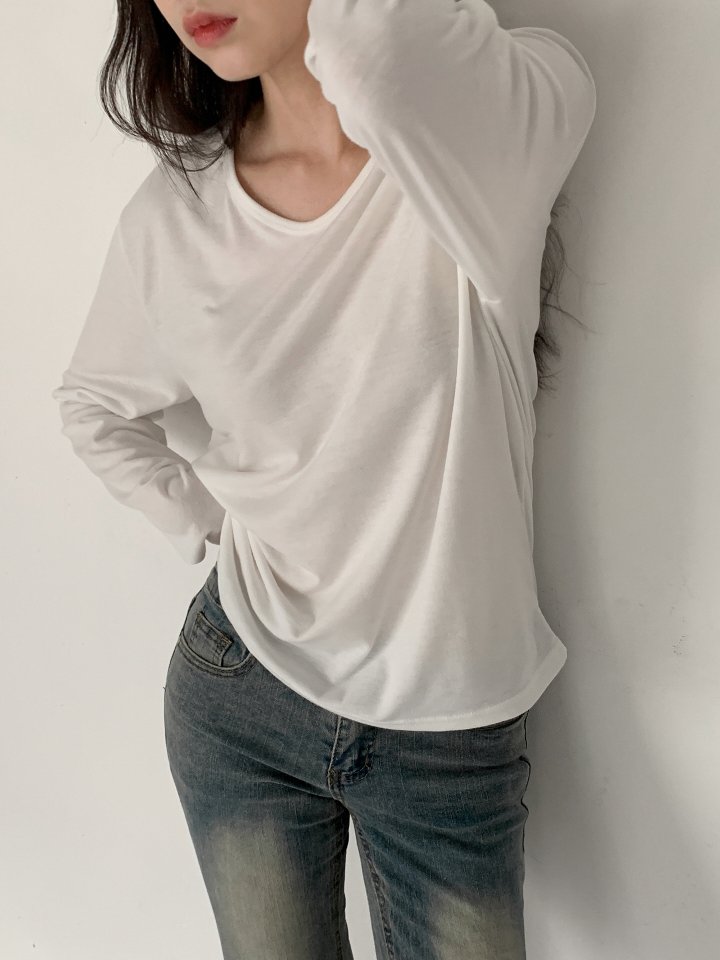 Queensmade - Korean Women Fashion - #vintagekidsstyle - Line Daily Tee - 6