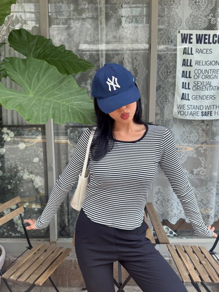 Queensmade - Korean Women Fashion - #vintagekidsstyle - Tommy Stripe Tee