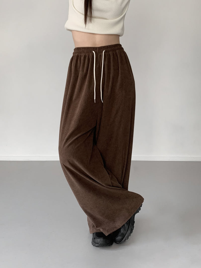 Queensmade - Korean Women Fashion - #vintagekidsstyle - Ribbed Pants