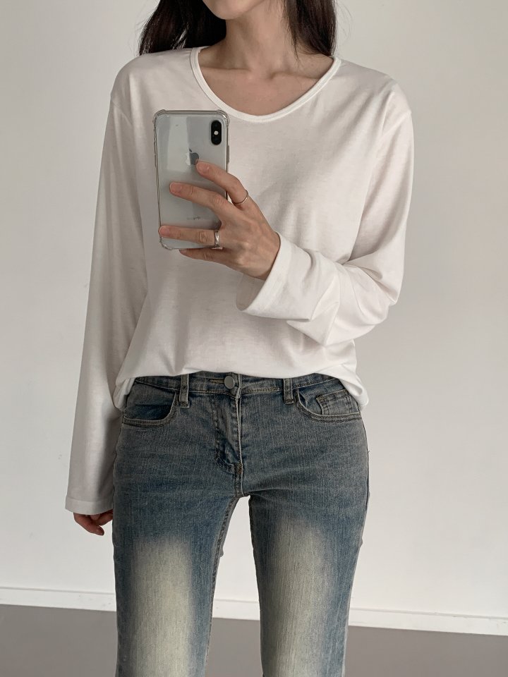Queensmade - Korean Women Fashion - #momslook - Line Daily Tee - 4