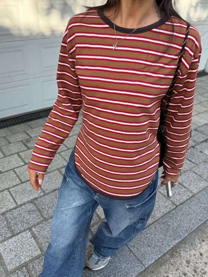 Queensmade - Korean Women Fashion - #womensfashion - Liz Stripe Tee - 10
