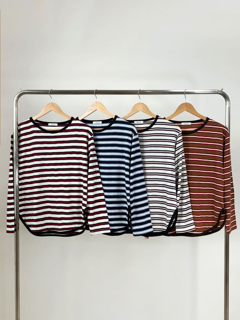 Queensmade - Korean Women Fashion - #womensfashion - Liz Stripe Tee - 12