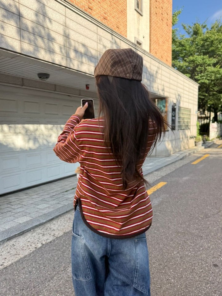 Queensmade - Korean Women Fashion - #womensfashion - Liz Stripe Tee - 6