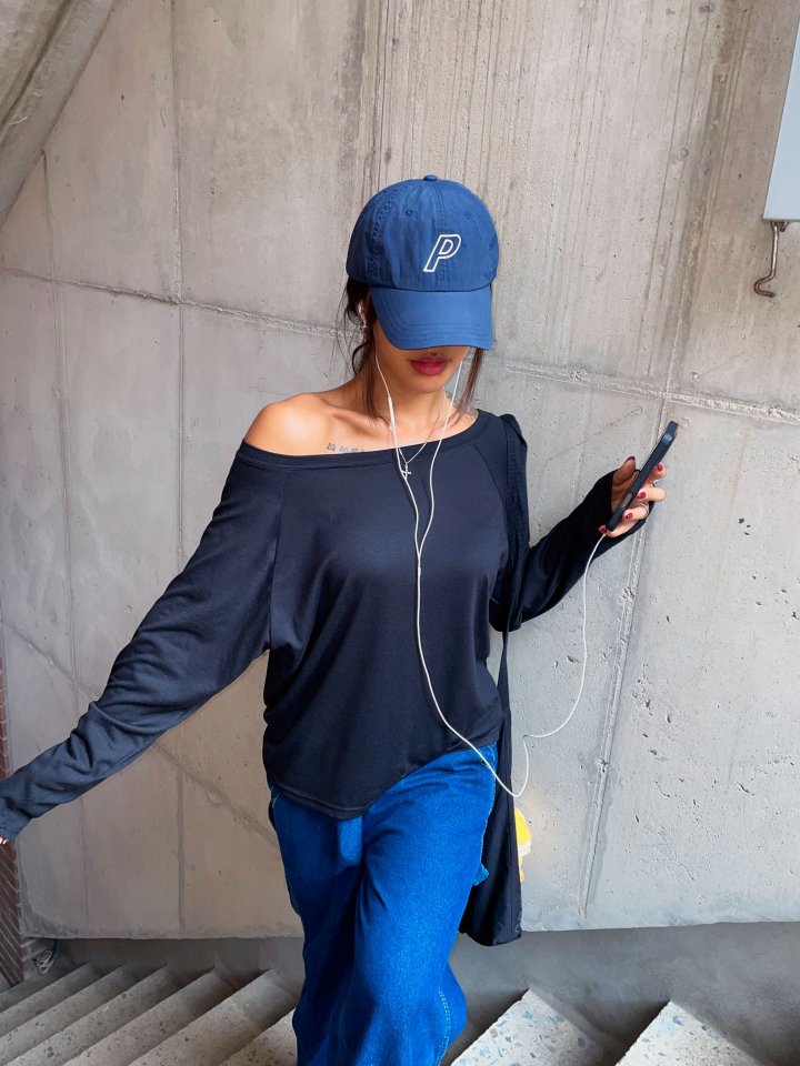 Queensmade - Korean Women Fashion - #momslook - Basic Off-shoulder Tee - 4