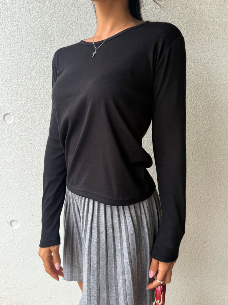 Queensmade - Korean Women Fashion - #womensfashion - Lala Round Tee - 10