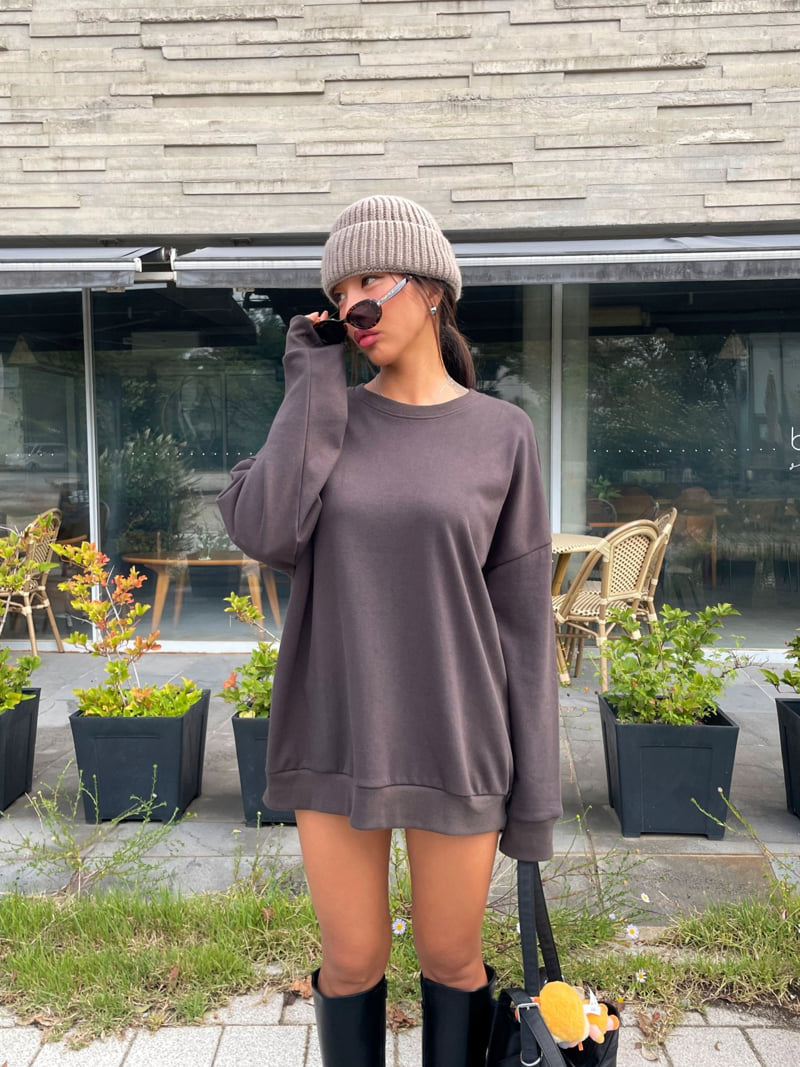 Queensmade - Korean Women Fashion - #womensfashion - Gram Boxy Sweatshirt - 5