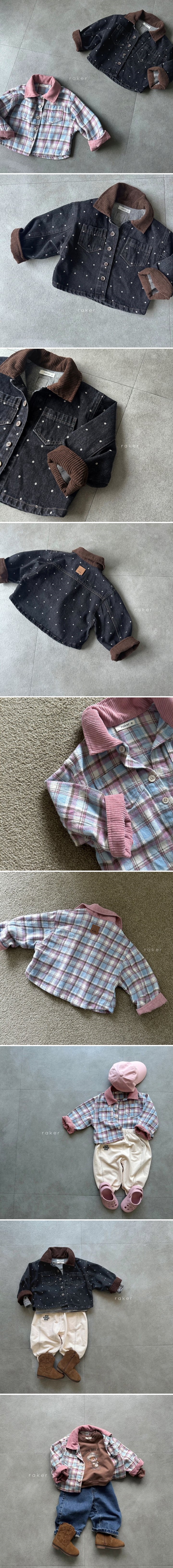 Raker - Korean Children Fashion - #childofig - Retro Collar Shirt (Check) - 2