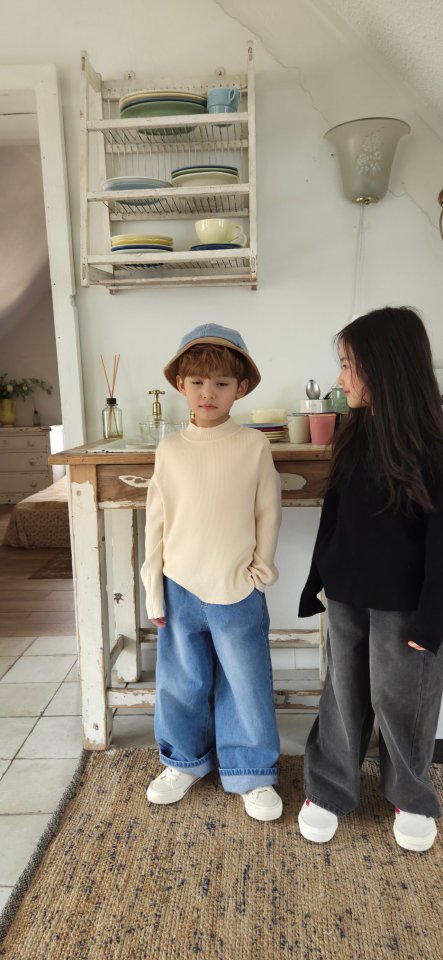 Raleelounge - Korean Children Fashion - #Kfashion4kids - Tencel Ribbed Turtleneck Tee - 3