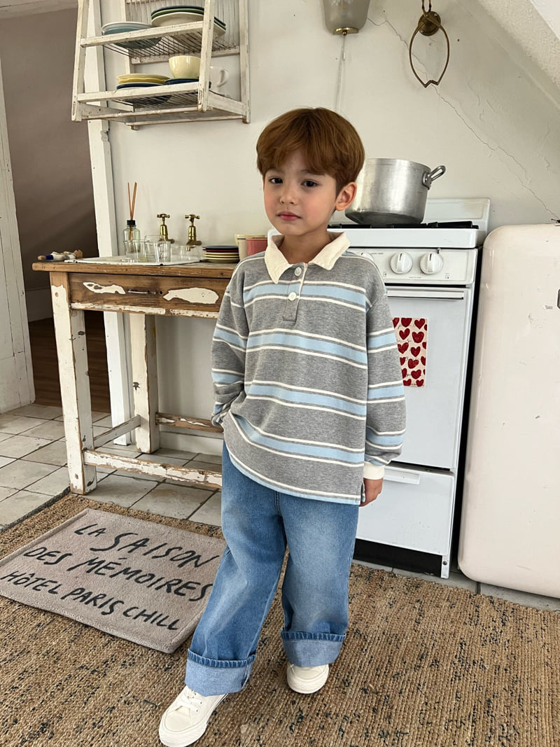 Raleelounge - Korean Children Fashion - #childofig - 3 Stripe Collar Tee - 8