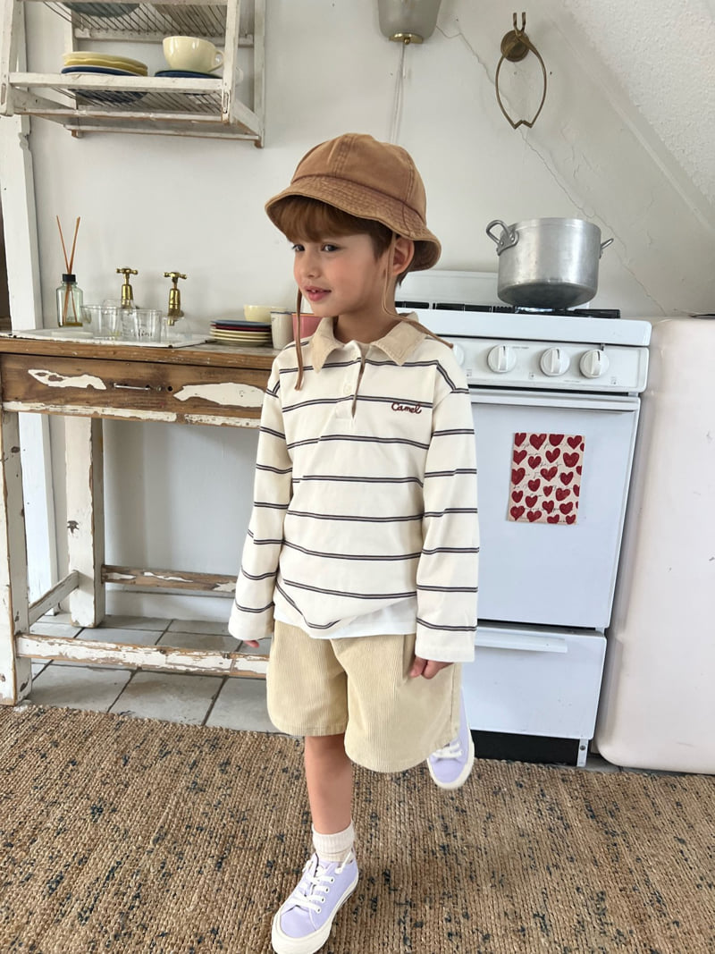 Raleelounge - Korean Children Fashion - #childrensboutique - Camel Collar Tee - 10