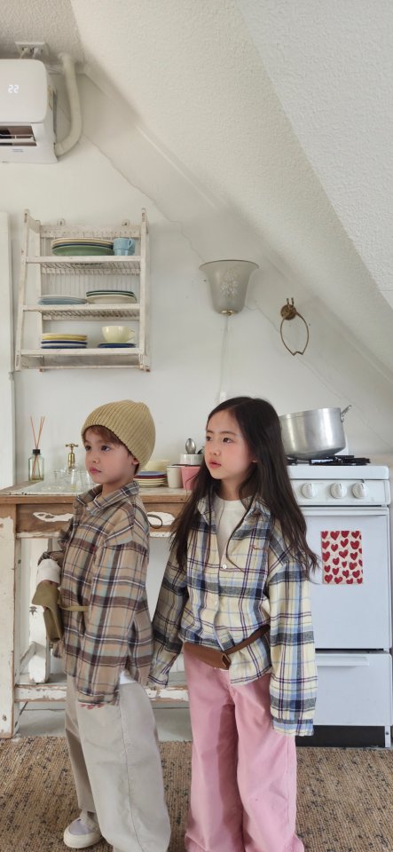 Raleelounge - Korean Children Fashion - #childrensboutique - Angel Check Shirt - 3