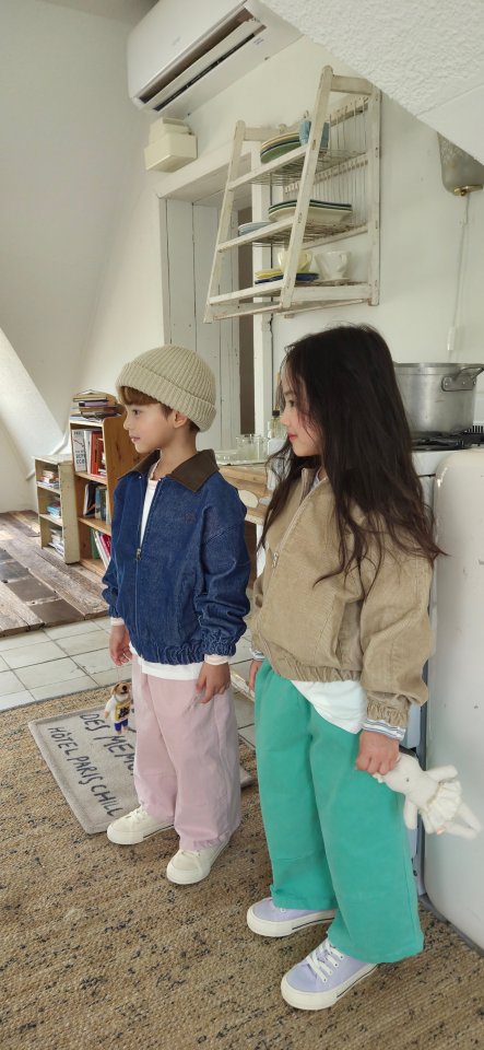 Raleelounge - Korean Children Fashion - #designkidswear - Blue Corduroy Jacket - 3