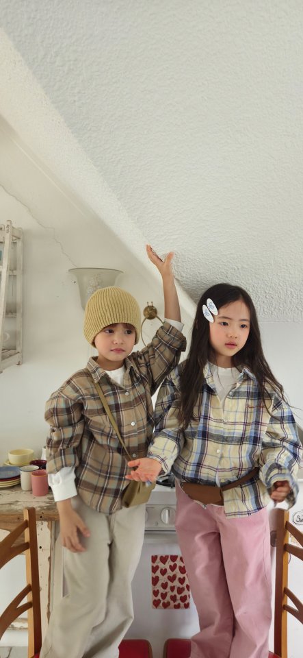 Raleelounge - Korean Children Fashion - #discoveringself - Angel Check Shirt - 5