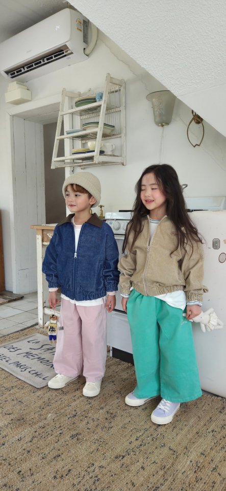 Raleelounge - Korean Children Fashion - #designkidswear - Blue Corduroy Jacket - 4