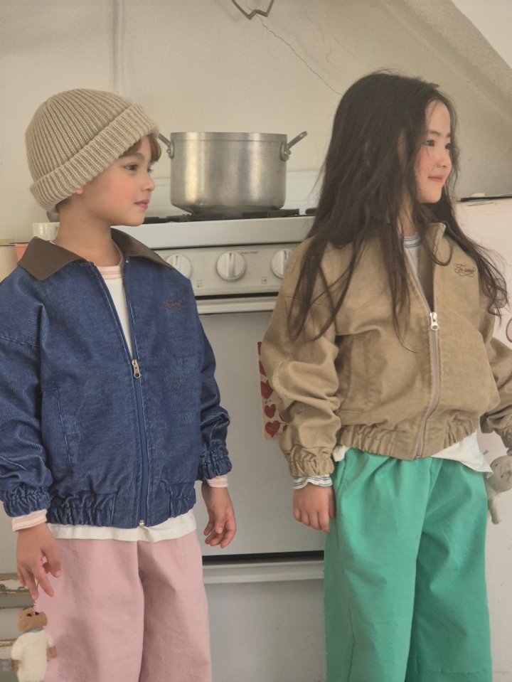 Raleelounge - Korean Children Fashion - #kidsshorts - Blue Corduroy Jacket - 6