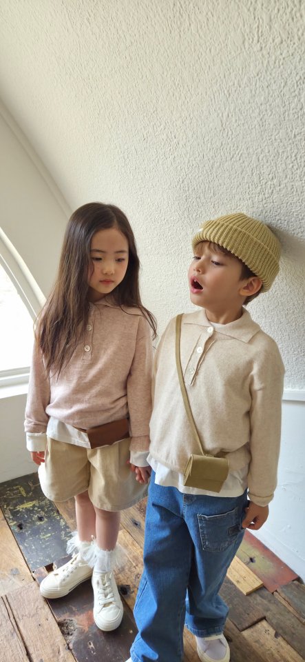 Raleelounge - Korean Children Fashion - #kidsshorts - Ang Collar Knit Tee - 3