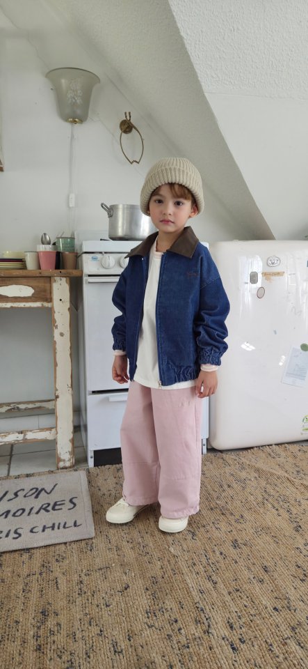 Raleelounge - Korean Children Fashion - #kidsstore - Blue Corduroy Jacket - 7