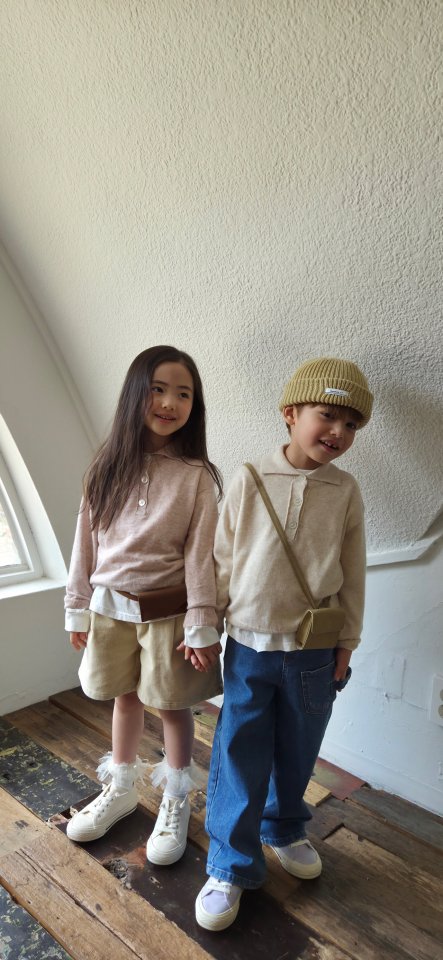 Raleelounge - Korean Children Fashion - #kidsshorts - Ang Collar Knit Tee - 4