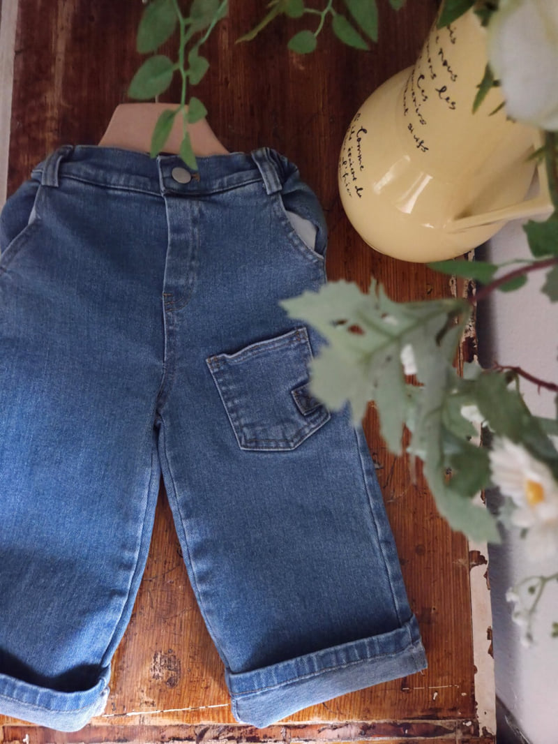 Raleelounge - Korean Children Fashion - #kidzfashiontrend - Falling Denim Pants - 12