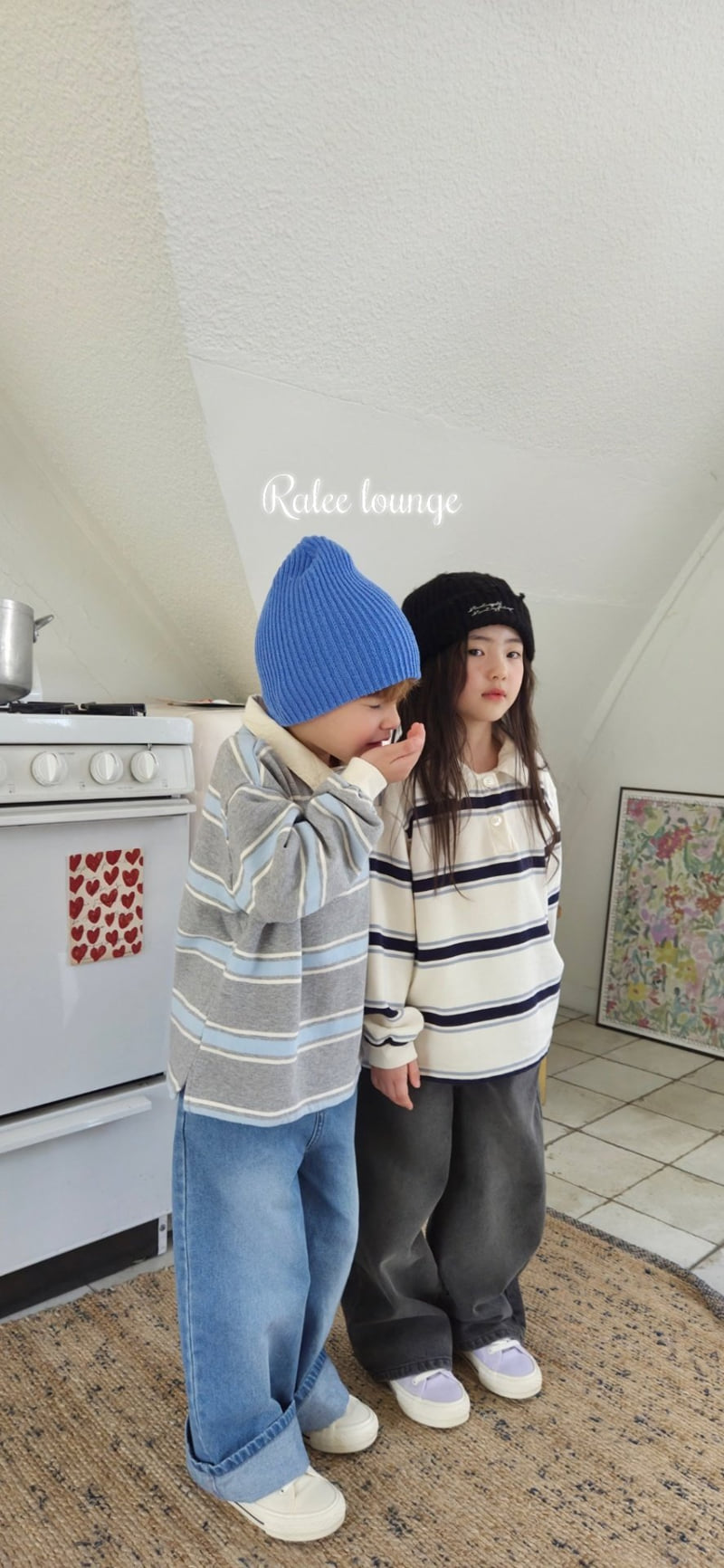 Raleelounge - Korean Children Fashion - #littlefashionista - 3 Stripe Collar Tee