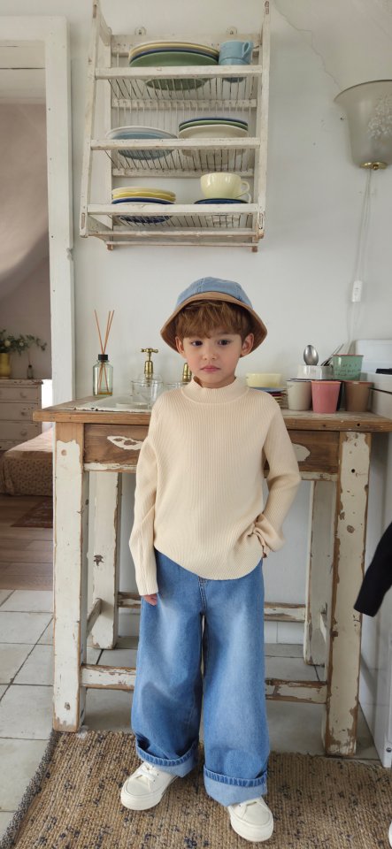 Raleelounge - Korean Children Fashion - #magicofchildhood - Tencel Ribbed Turtleneck Tee - 5