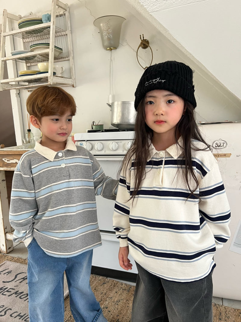 Raleelounge - Korean Children Fashion - #stylishchildhood - 3 Stripe Collar Tee - 7