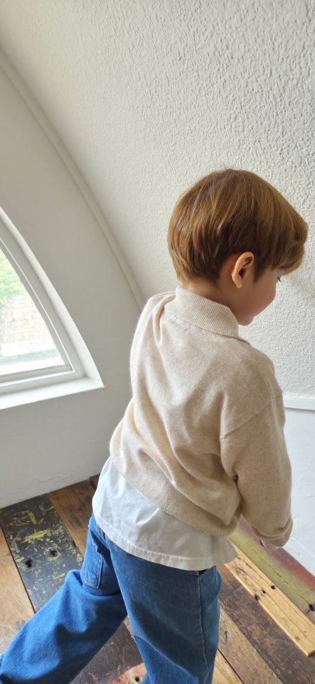Raleelounge - Korean Children Fashion - #todddlerfashion - Ang Collar Knit Tee - 11