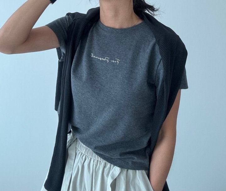 Ripple - Korean Women Fashion - #momslook - Personally Short Sleeved Tee - 10