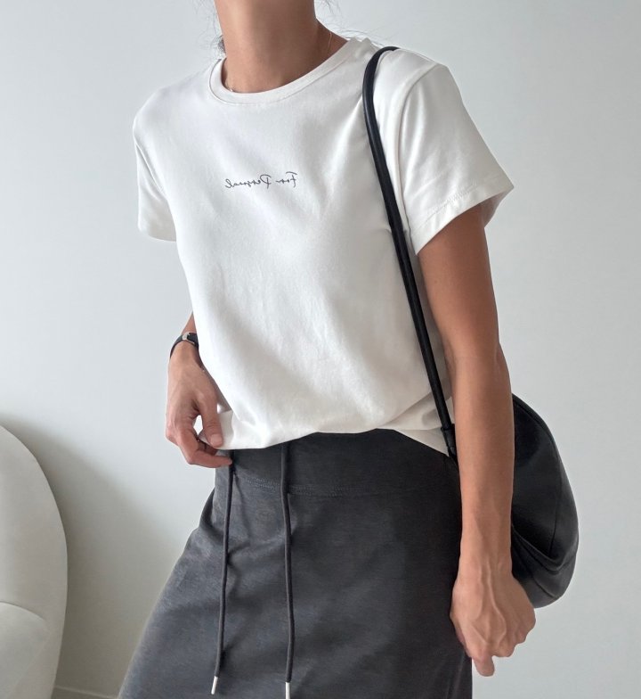 Ripple - Korean Women Fashion - #momslook - Personally Short Sleeved Tee - 6